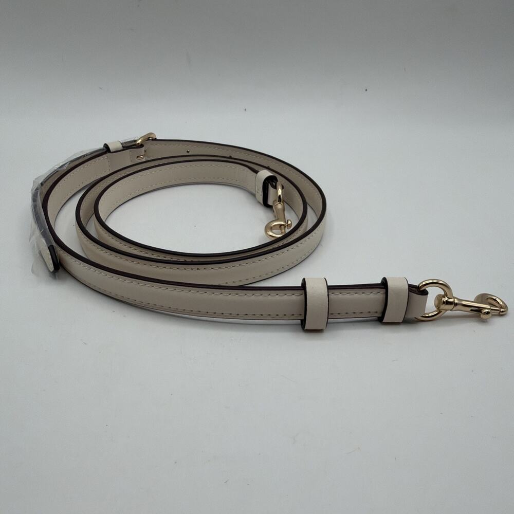 COACH Leather Crossbody Strap Chalk Sand Beige Gold Hardware Replacement NWOT